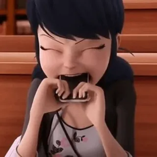 🗼 Marinette Miraculous: Tales of Ladybug & Cat Noir Marinette, Ladybug, mange téléphone, dessin animé, Miraculous Ladybug whatsapp sticker