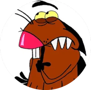 ⚪️ cartoon, beaver, animal, funny, cute telegram sticker