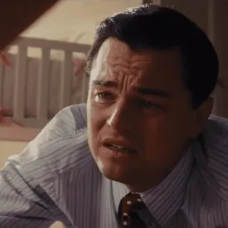 😒 Leonardo DiCaprio actor, man, portrait, sad telegram sticker
