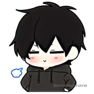 😊 anime, sticker, cartoon, chibi, cute telegram sticker