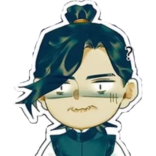 🥴 角色, 表情, 困惑, 问题, 可爱 telegram sticker