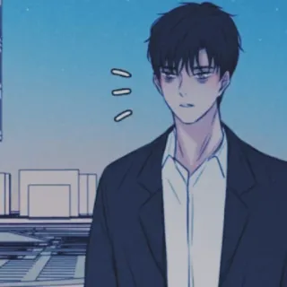 🐾 Anime, Manga, Hombre, Traje, Serio, Coreano telegram sticker