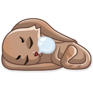 😴 睡眠, うさぎ, 漫画, 動物, 可愛い, リラックス, 夢 telegram sticker