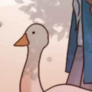 🦢 oie, oiseau, animal, dessin animé whatsapp sticker