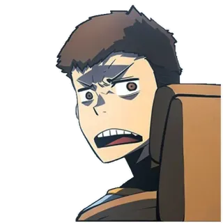 😡 anime, desenho animado, raiva, bravo, retrato telegram sticker