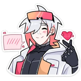 ❤️ Anime, Manga, Personage, Illustratie, Sticker, Hart, Kawaii telegram sticker