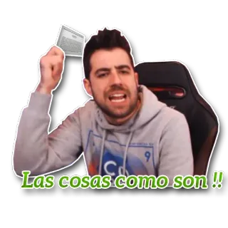 👍 Las cosas como son !! homem, expressão, espanhol, citação telegram sticker