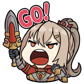 🗡 GO! Anime, Espada, Lutador, Chibi, Go, Garota, Desenho animado telegram sticker