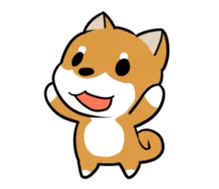 😃 Hund, Tier, süß, Aufkleber, Shiba Inu whatsapp sticker