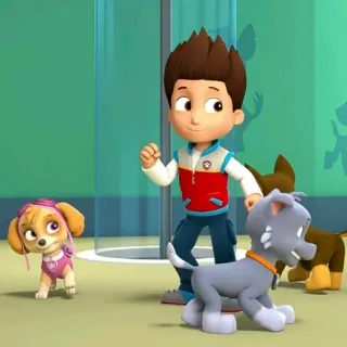 🐾 Ryder Paw Patrol Paw Patrol, Ryder, anjing, anak anjing, kartun, anak-anak telegram sticker
