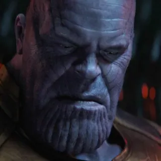 💜 Thanos Marvel, villain, supervillain, comic book, purple, Avengers, Infinity War telegram sticker