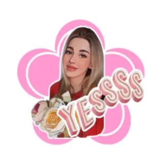 👍 YESSSS женщина, цветы, да, взволнованный telegram sticker