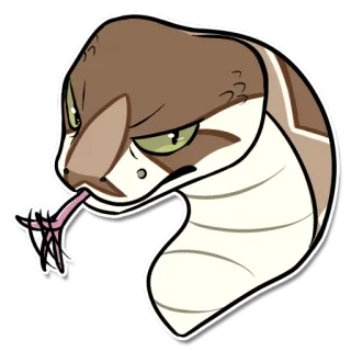 😠 serpiente, reptil, animal, dibujos animados whatsapp sticker