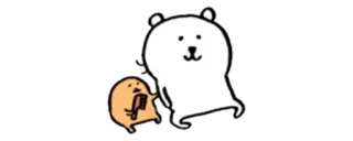 👑 bear, cute, animal, cartoon, seal telegram sticker