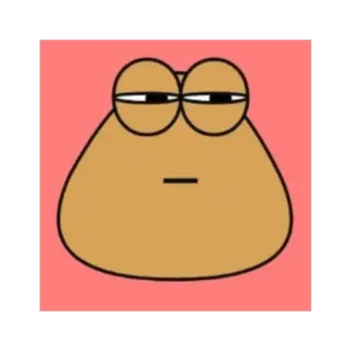 😑 Pou Pou, スマホゲーム, ペットゲーム, エイリアン, アニメ telegram sticker