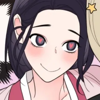 😍 Dessin animé, Femme, Fille, Mignon, Amour, Yeux whatsapp sticker