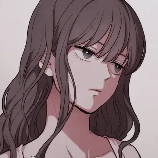 ☕️ anime, girl, female, woman, cartoon, portrait whatsapp sticker