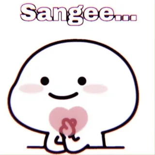 🦋 Sangee... süß, Cartoon, Figur, Herz, Liebe, Freundschaft, Blob whatsapp sticker