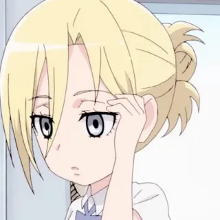 🧺 Anime, Personagem, Loira, Bonita, Garota, Mangá telegram sticker