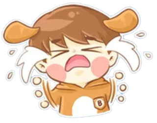 😭 ร้องไห้, เศร้า, อนิเมะ, การ์ตูน, ตัวละคร, อารมณ์, น่ารัก telegram sticker