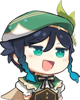 😄 Venti Genshin Impact venti, genshin impact, anime, personagem, jogo telegram sticker