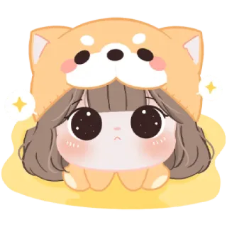😼 kawaii, fofo, menina, cachorro, adesivo, desenho, shiba inu telegram sticker