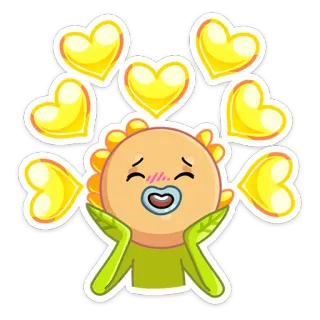 ☺️ Cartoon, Baby, Herz, Süß, Liebe, Zuneigung whatsapp sticker