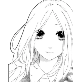 🙂 fille anime, manga, portrait, dessin, ado, personnage telegram sticker