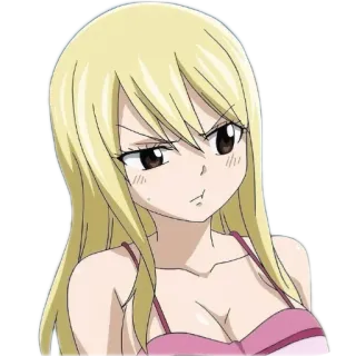 💇 Lucy Heartfilia Fairy Tail Anime, Fairy Tail, Lucy Heartfilia, Mago, Rubia, Dibujos animados whatsapp sticker