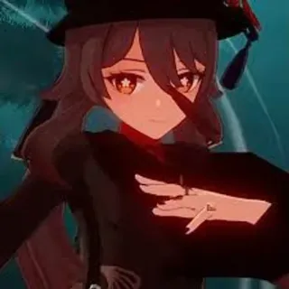 🌟 Hu Tao Genshin Impact Hu Tao, Genshin Impact, anime, video game, character, hat telegram sticker