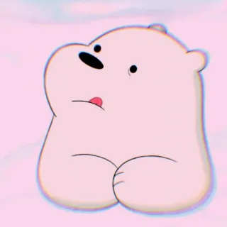 ❄️ Ice Bear We Bare Bears kartun, beruang, beruang kutub, imut, hewan, karakter whatsapp sticker