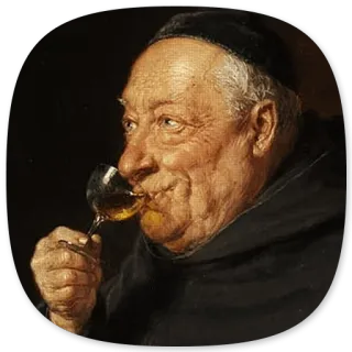 🍷 mann, trinken, alkohol, porträt, vintage, alt whatsapp sticker