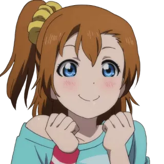 🙂 Honoka Kosaka Love Live! อนิเมะ, ผู้หญิง, น่ารัก, โฮโนกะ โคซากะ, เลิฟไลฟ์ telegram sticker