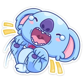 😂 koala, cartone animato, animale, divertente, carino, adesivo telegram sticker