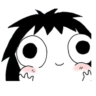 😊 anime, cartoon, girl, cute, face, eyes telegram sticker
