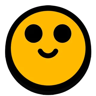 🙂 表情符号, 微笑, 快乐, 黄色, 脸, 简单 telegram sticker