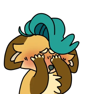😳 мультик, животное, смущенный, краснеющий, милый, персонаж telegram sticker