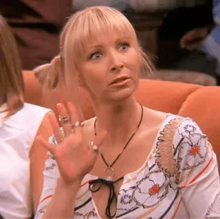🤫 Phoebe Buffay Friends Phoebe, Friends, Lisa Kudrow, Sitcom, Personnage, Série TV, Drôle, Femme telegram sticker