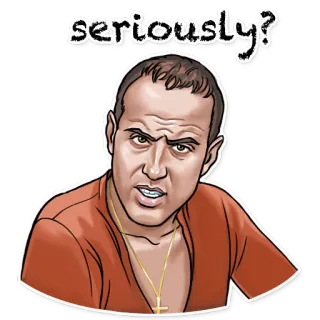 😲 seriously? ミーム, 面白い, 質問, イライラ, 表情, ステッカー telegram sticker