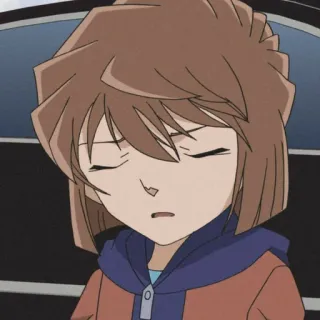 ☺️ anime, postać, kreskówka, portret, śpiący telegram sticker
