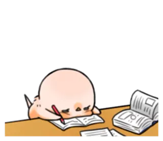 😣 étude, école, phoque, animal, bureau, livres telegram sticker