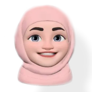 ☺️ Аватар, Хиджаб, Хиджаб, Женщина, Эмодзи, Мультфильм telegram sticker