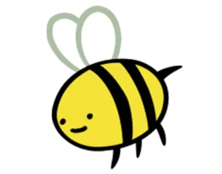 🐝 bee, insect, cute, animal, yellow, cartoon telegram sticker