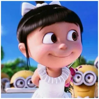 👸 Agnes Despicable Me Kartun, Karakter, Gadis, Agnes, Despicable Me, Animasi telegram sticker