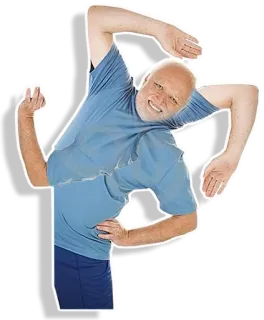 🇩🇪 старик, упражнение, фитнес, здоровье, растяжка telegram sticker