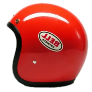 🤕 kask, czerwony, dzwonek, bezpieczeństwo, motocykl, vintage telegram sticker