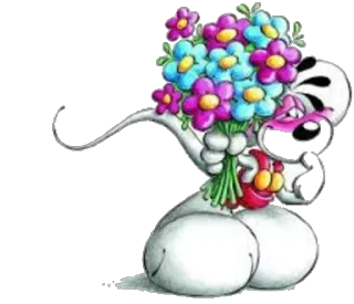 ❤ Desenho animado, Flor, Floral, Buquê telegram sticker