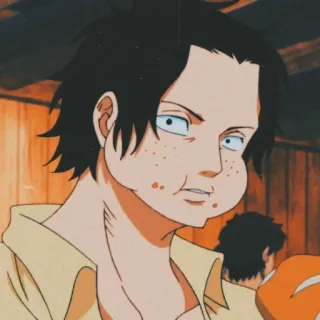 🌊 Portgas D. Ace One Piece Anime, Manga, Pirat, Ass, Charakter telegram sticker