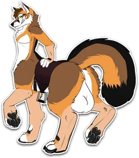 🍑 Fellwesen, Anthro, Hundartig, Hybrid, Zentaur telegram sticker