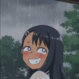 🍬 Nagatoro Don't Toy with Me, Miss Nagatoro Anime, Nagatoro, Ijiranaide Nagatoro-san, mignon, fille, drôle, pluie telegram sticker